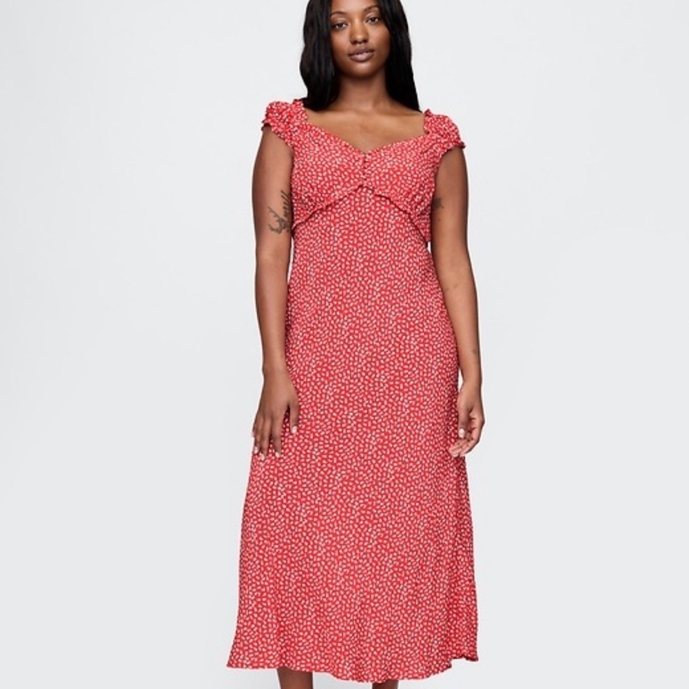 GAP Crepe Sweetheart Maxi Dress